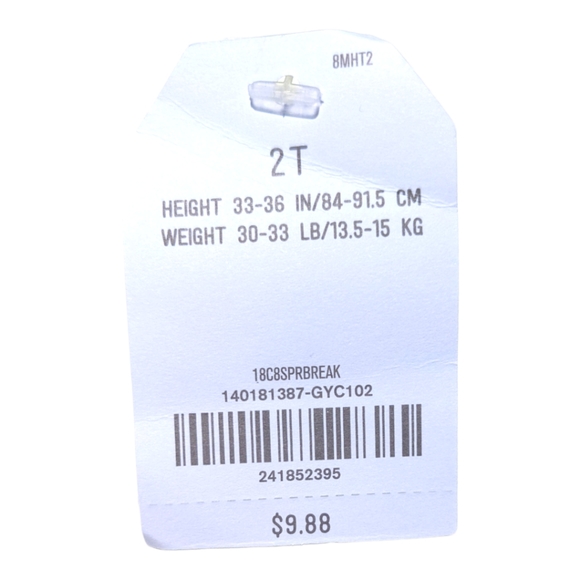 Crazy 8 Boys 2T Grey Cotton Faux Drawstring Short - Picture 5 of 5